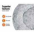 i.Pet Large Pet Bed 90cm Soft Plush Light Charcoal, Non-Slip, Washable Cover - SuperSaverAU - view 4