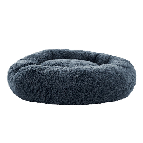 i.Pet Large Pet Bed Dog Cat 90cm Dark Grey Soft Plush Non-Slip Washable - SuperSaverAU - view 1