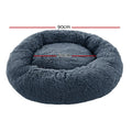 i.Pet Large Pet Bed Dog Cat 90cm Dark Grey Soft Plush Non-Slip Washable - SuperSaverAU - view 2