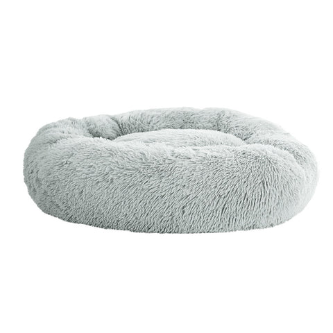 i.Pet Large Pet Bed Dog Cat Soft Plush Light Grey Non-Slip Washable 90cm - SuperSaverAU - view 1