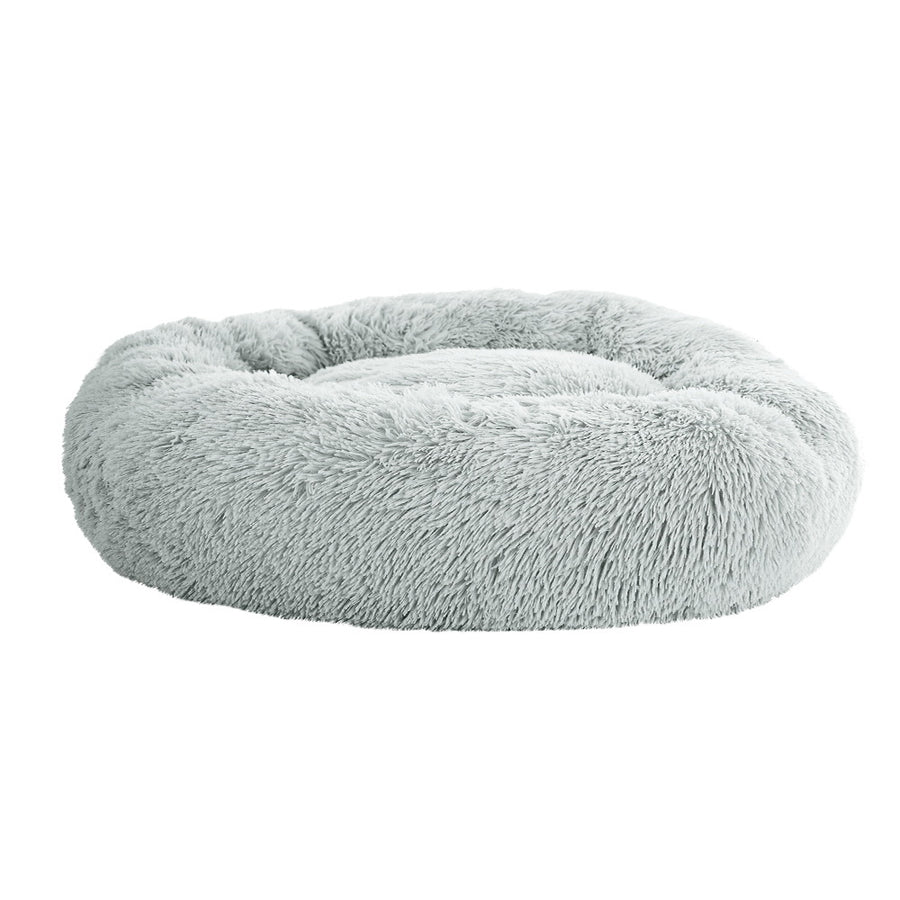 i.Pet Large Pet Bed Dog Cat Soft Plush Light Grey Non-Slip Washable 90cm - SuperSaverAU - view 1