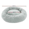 i.Pet Large Pet Bed Dog Cat Soft Plush Light Grey Non-Slip Washable 90cm - SuperSaverAU - view 2