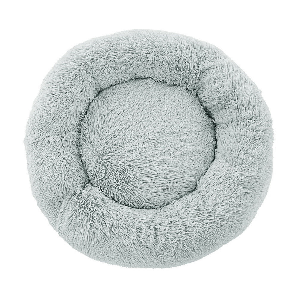 i.Pet Large Pet Bed Dog Cat Soft Plush Light Grey Non-Slip Washable 90cm - SuperSaverAU - view 3