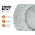 i.Pet Large Pet Bed Dog Cat Soft Plush Light Grey Non-Slip Washable 90cm - SuperSaverAU - view 4
