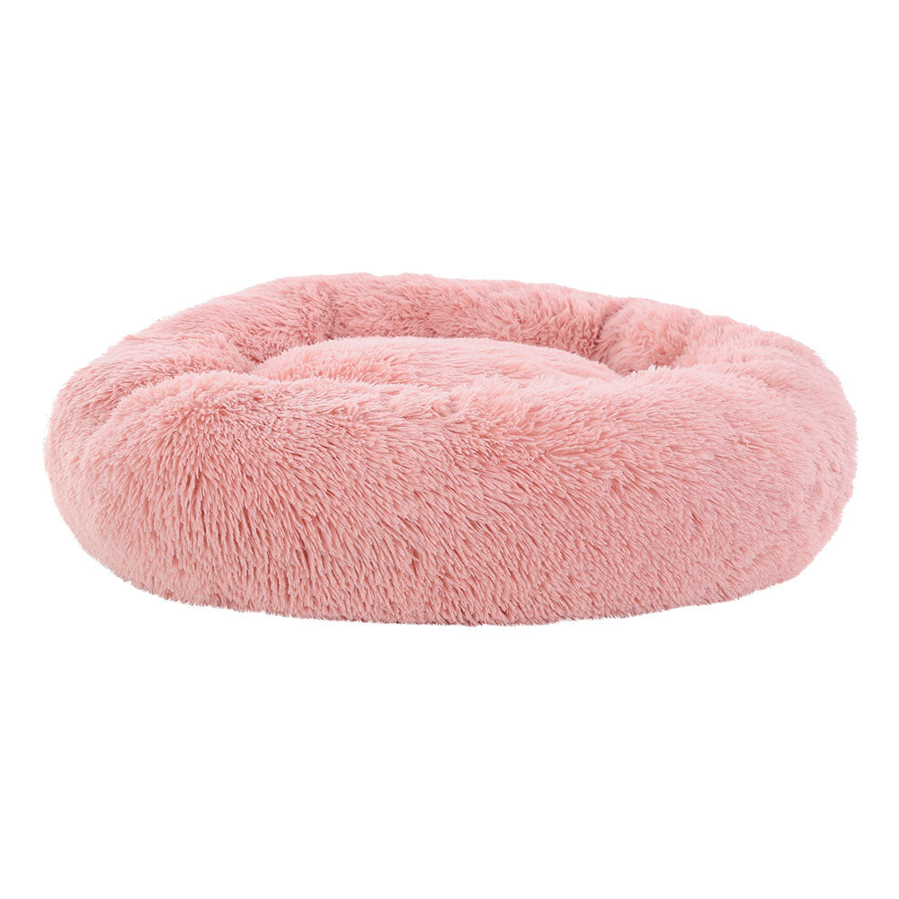 i.Pet Large Pet Bed Dog Cat 90cm Pink Soft Plush Non-Slip Washable