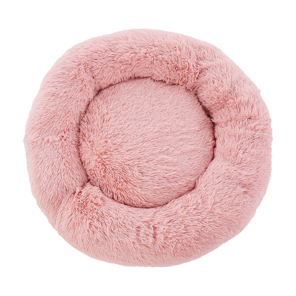 i.Pet Large Pet Bed Dog Cat 90cm Pink Soft Plush Non-Slip Washable