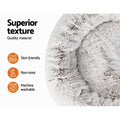 i.Pet Large Pet Bed 90cm Soft Plush White Brown Non-Slip Washable Cover - SuperSaverAU - view 4