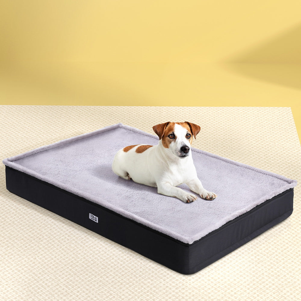i.Pet Pet Bed Large 105cm Foam Cushion Washable Cover Grey for Cats & Dogs - SuperSaverAU - view 7
