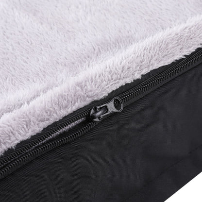 i.Pet Extra Large Pet Bed - Soft Foam Cushion, Washable Cover, Grey