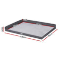 i.Pet Pet Bed Large 105cm x 75cm Plush Soft Cushion Removable Washable Grey - SuperSaverAU - view 2