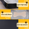 i.Pet XL Washable Pet Bed with PP Cotton Cushion - Grey & Black