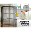 Pet Bird Cage 88cm Black Wrought Iron with Perches & Feeders - SuperSaverAU - view 4