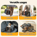 i.Pet Foldable Expandable Pet Carrier Bag - Grey & Orange