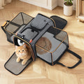 i.Pet Foldable Expandable Pet Carrier Bag - Grey & Orange