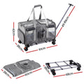i.Pet Pet Carrier Trolley with Swivel Wheels - Grey 50kg
