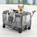 i.Pet Pet Carrier Trolley with Swivel Wheels - Grey 50kg