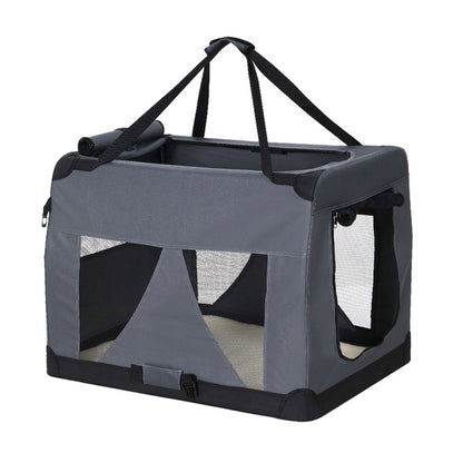 i.Pet XL Pet Carrier 82x58CM Portable Foldable Dog Cat Travel Crate