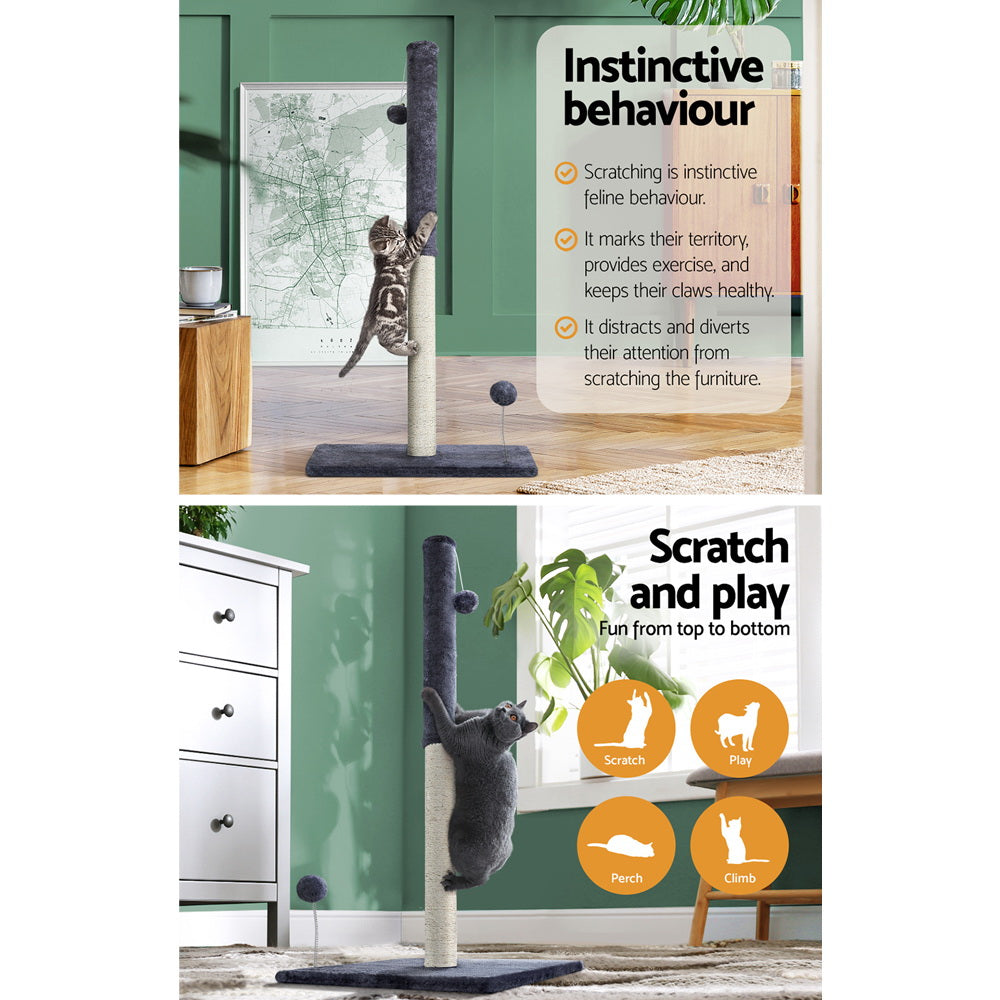 i.Pet Cat Tree 49cm Small Scratching Post with Plush Cover & Activity Balls