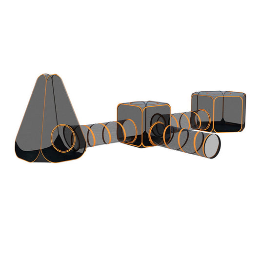 i.Pet 6-in-1 Pet Playpen, Portable Nylon Mesh, 76cm x 76cm x 122cm