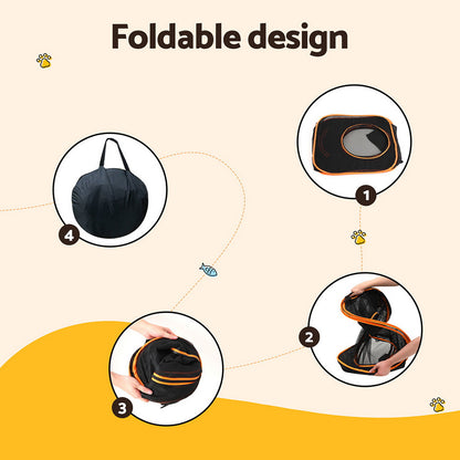 i.Pet 6-in-1 Pet Playpen, Portable Nylon Mesh, 76cm x 76cm x 122cm