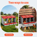 i.Pet Chicken Nesting Box 3 Hole Roll Away Egg Hutch - Red