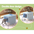 i.Pet Enclosed Cat Litter Box Large Tray Foldable with Scoop Blue - SuperSaverAU - view 4