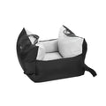 i.Pet Waterproof Dog Car Seat Booster Bed - Black Grey