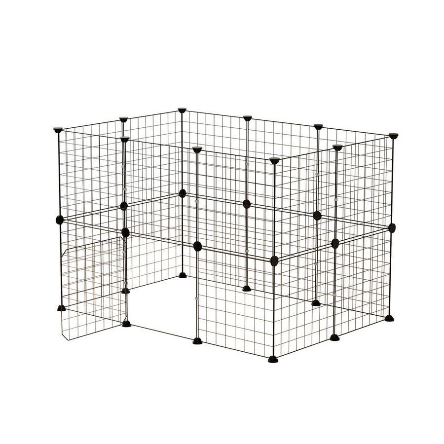 i.Pet Black Foldable 20 Panel Pet Playpen Enclosure