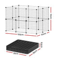 i.Pet Black Foldable 20 Panel Pet Playpen Enclosure