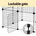 i.Pet Black Foldable 20 Panel Pet Playpen Enclosure