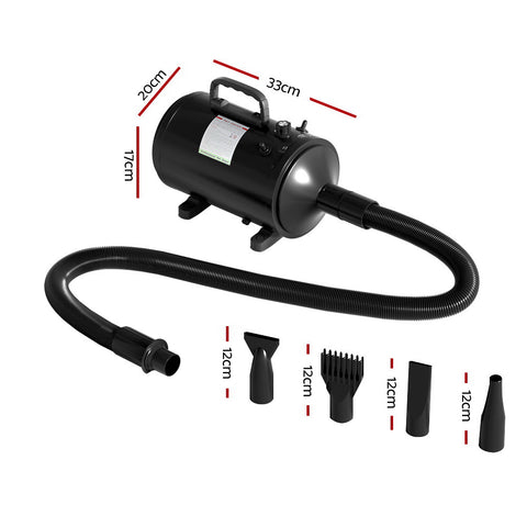 i.Pet Pet Hair Dryer 2000W-2200W Low Noise for Dogs & Cats with 4 Nozzles - SuperSaverAU - view 2