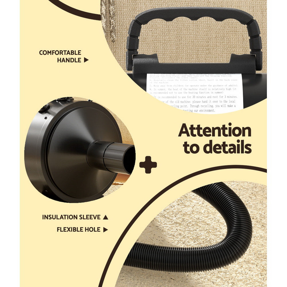 i.Pet Pet Hair Dryer 2000W-2200W Low Noise for Dogs & Cats with 4 Nozzles