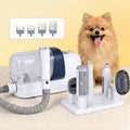 i.Pet 7-in-1 Pet Grooming Vacuum Kit with Clippers - White