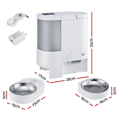 i.Pet 2-in-1 Automatic Pet Feeder & Water Dispenser - 4L