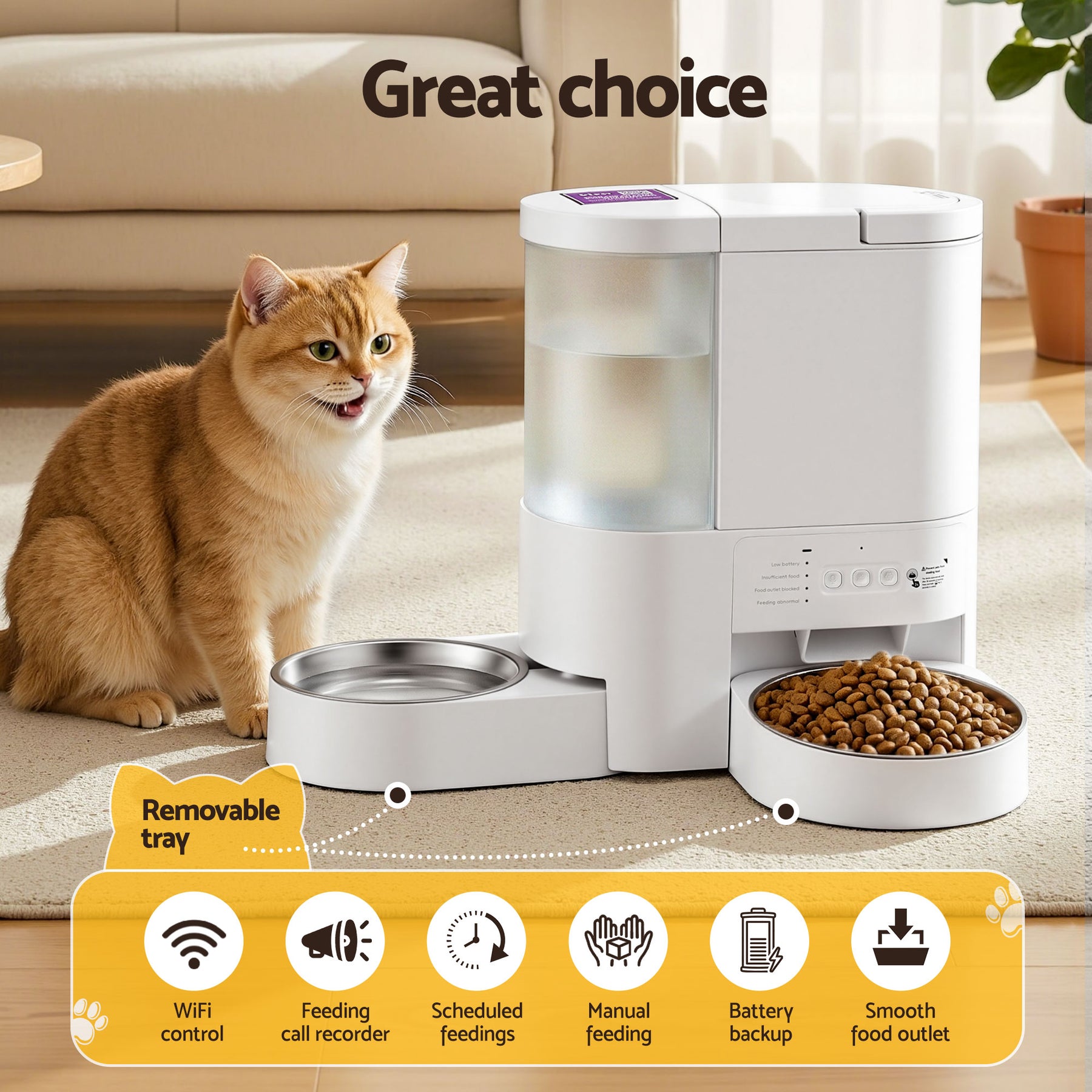 i.Pet 2-in-1 Automatic Pet Feeder & Water Dispenser - 4L