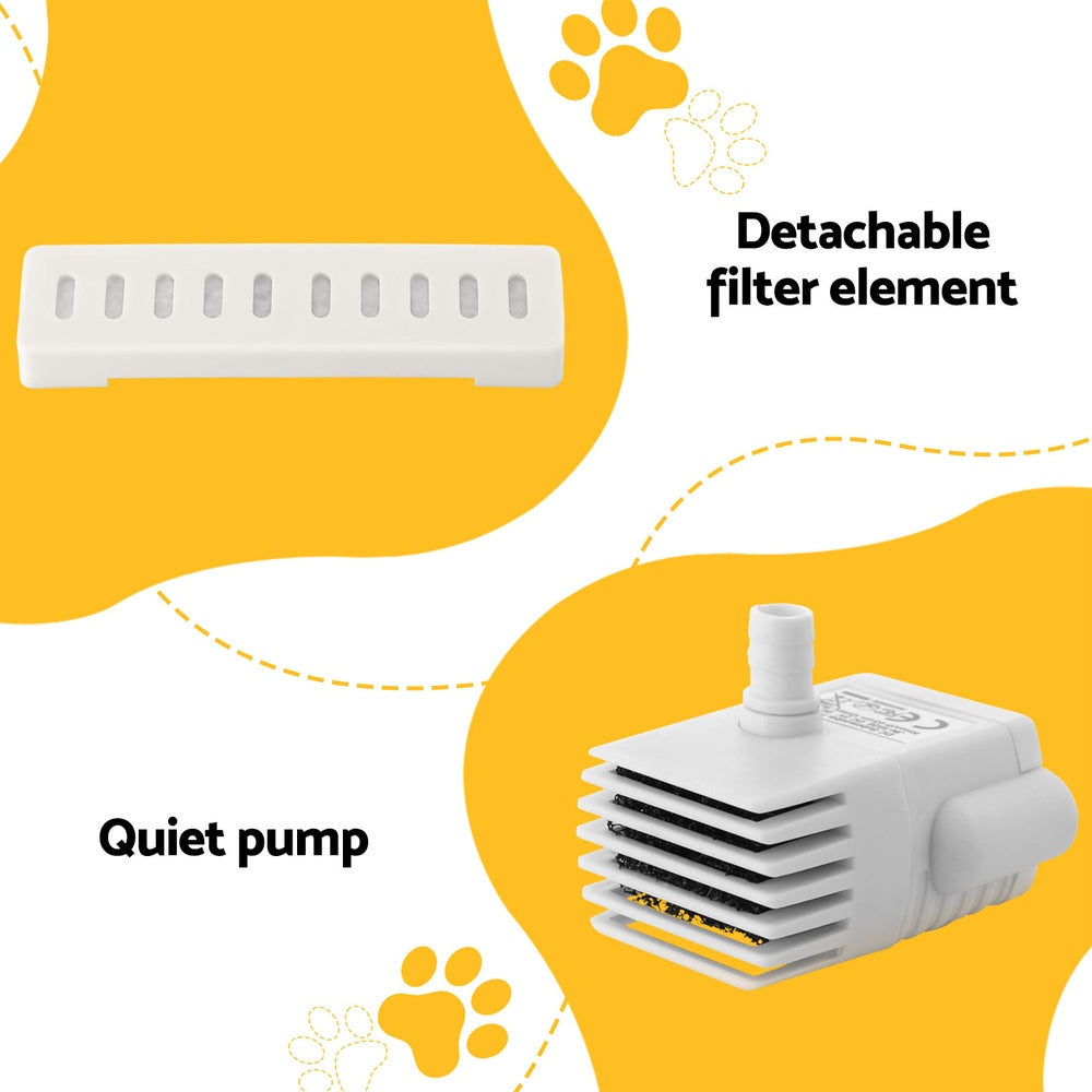 i.Pet 2.2L Pet Water Fountain Feeder with Three-Layer Filtration System - SuperSaverAU - view 6
