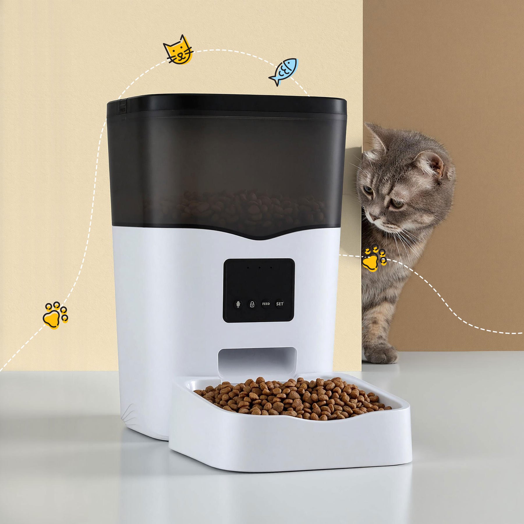 i.Pet Automatic Pet Feeder 3L WiFi Control for Dogs & Cats, 1-12 Portions - SuperSaverAU - view 7