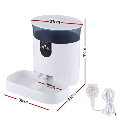 i.Pet Smart Pet Feeder 7L with HD Camera, WiFi Control, and Remote Interaction
