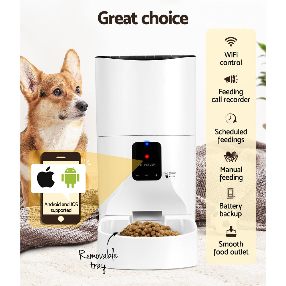 i.Pet Automatic Pet Feeder 9L WiFi Smart Food Dispenser with Voice Recording
