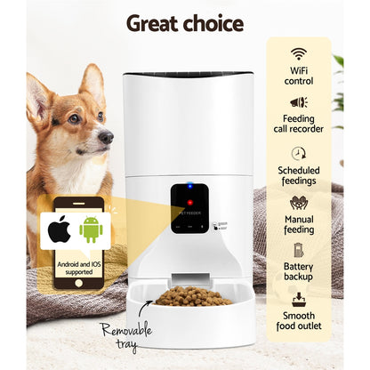 i.Pet Automatic Pet Feeder 9L WiFi Smart Food Dispenser with Voice Recording