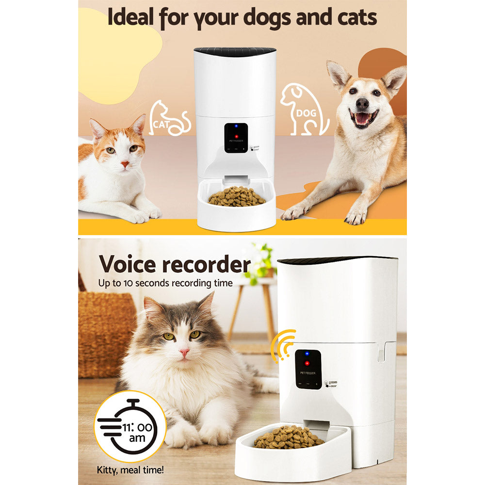 i.Pet Automatic Pet Feeder 9L WiFi Smart Food Dispenser with Voice Recording - SuperSaverAU - view 6