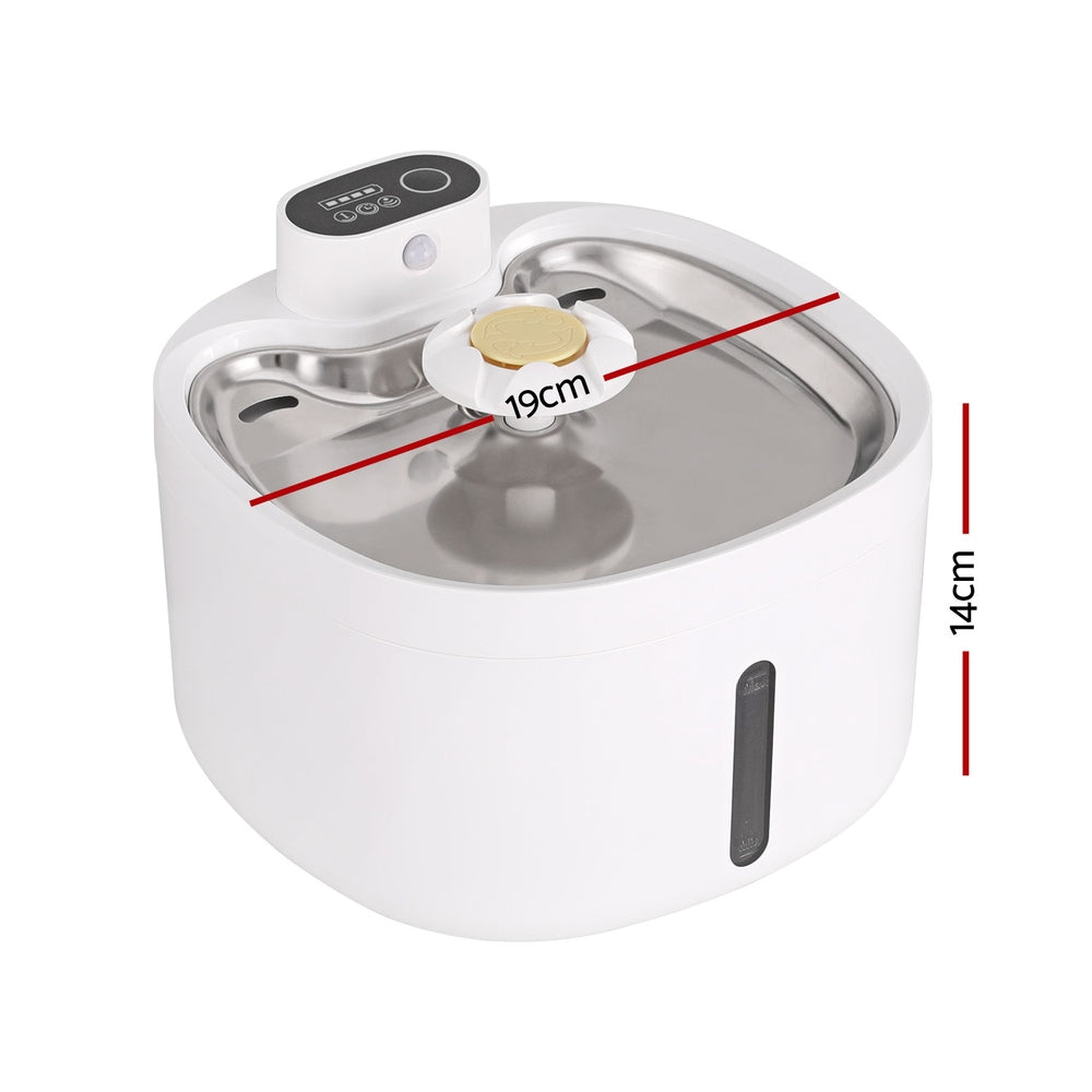 i.Pet Automatic Pet Feeder 2.6L with Motion Sensor, Filtration, and Quiet Pump