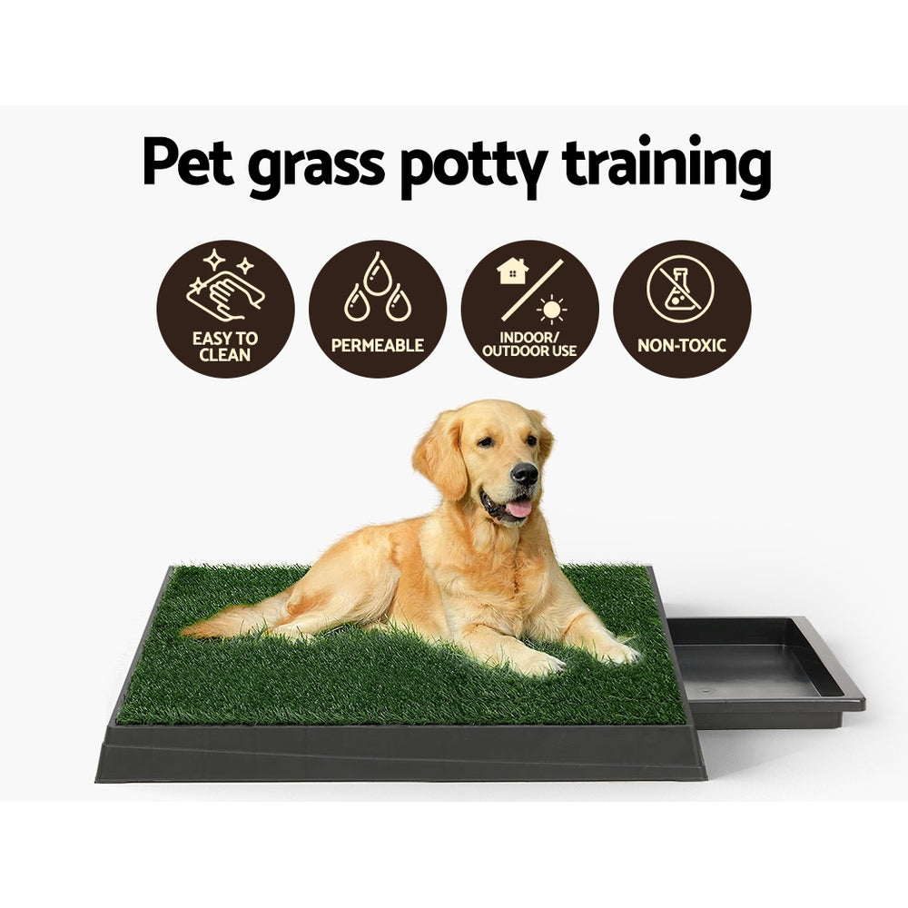 i.Pet Pet Training Tray 64cm x 52cm - Indoor/Outdoor, Odorless, Easy Clean