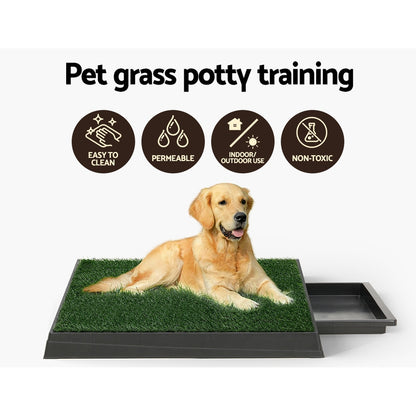 i.Pet Pet Training Tray 64cm x 52cm - Indoor/Outdoor, Odorless, Easy Clean