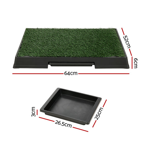i.Pet Pet Training Tray 64cm x 52cm with 2 Grass Mats, Odorless, Easy Clean - SuperSaverAU - view 2