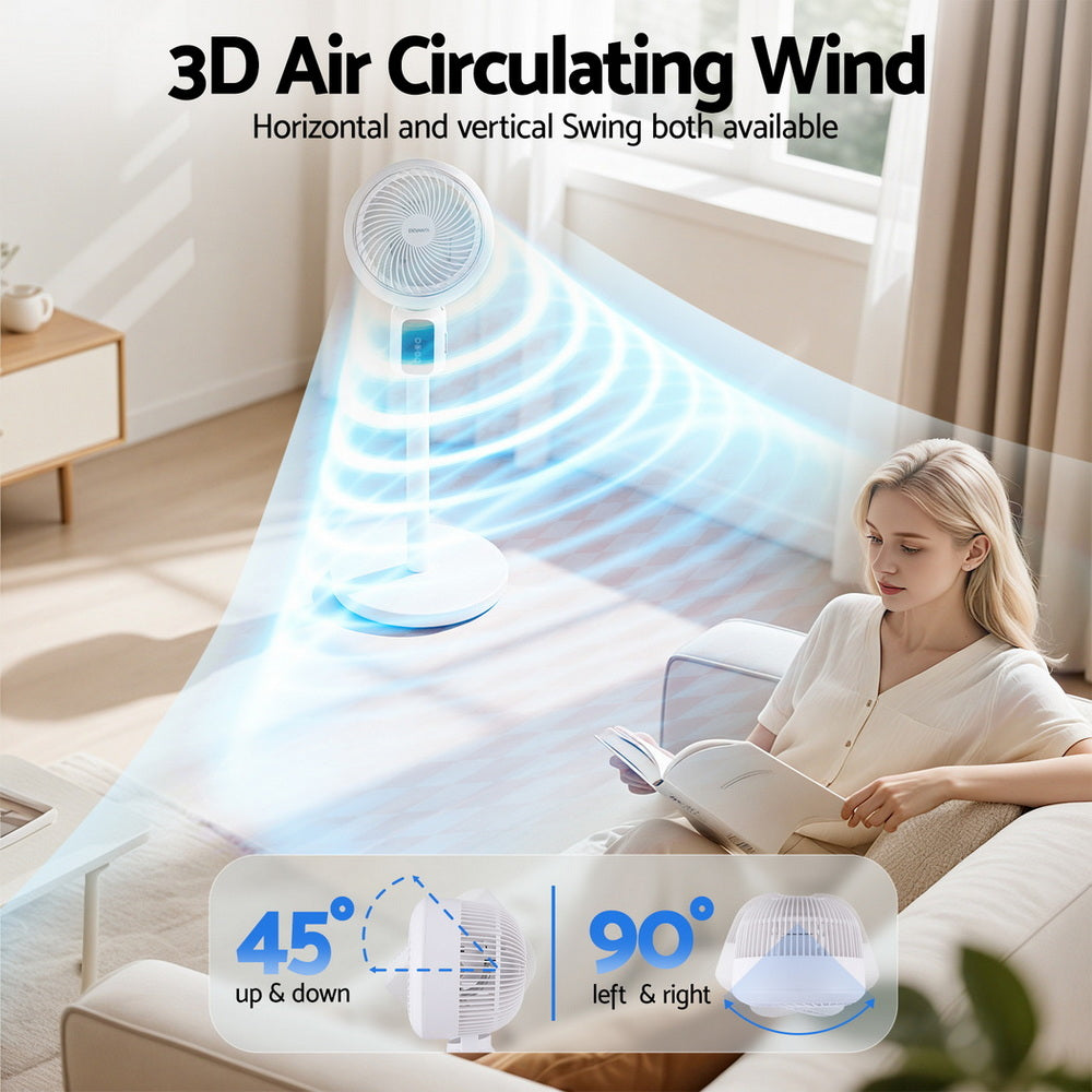Devanti 80cm Pedestal Fan with Remote, Timer & 3 Speeds