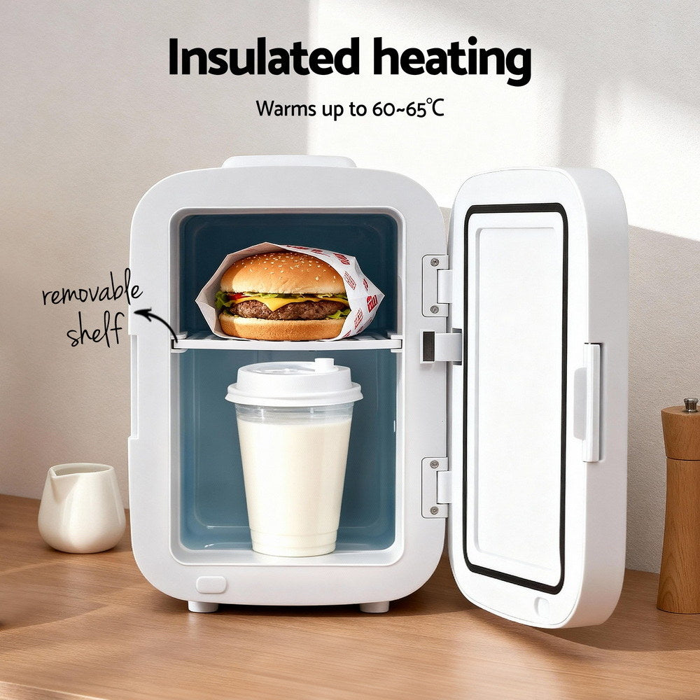 Glacio 13L Portable Mini Fridge - White Electric Cooler and Warmer