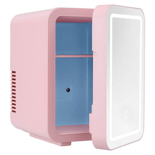 Glacio 4L Mini Fridge with LED Mirror - Pink Cooler and Warmer