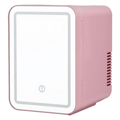 Glacio 4L Mini Fridge with LED Mirror - Pink Cooler and Warmer