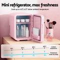 Premium Glacio Pink 4L Mini Skincare Fridge with LED Mirror